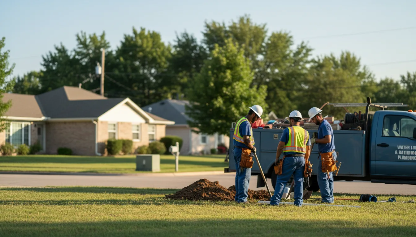 Residential water line and bathroom plumbing service in Cambria Heights, NY